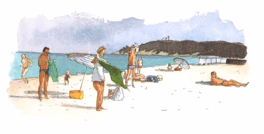 La plage, vue panoramique